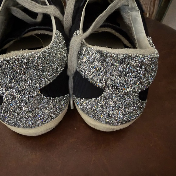 Golden Goose Superstar Black Corduroy Sneakers with Swarovski Crystals Sz 40 EUC - Picture 6 of 9